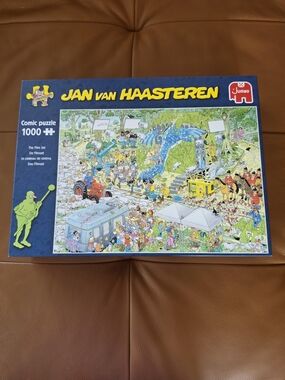 Jan van Haasteren Comic Puzzle 1000 Pieces THE FILM SET Collectible 2018 EUC